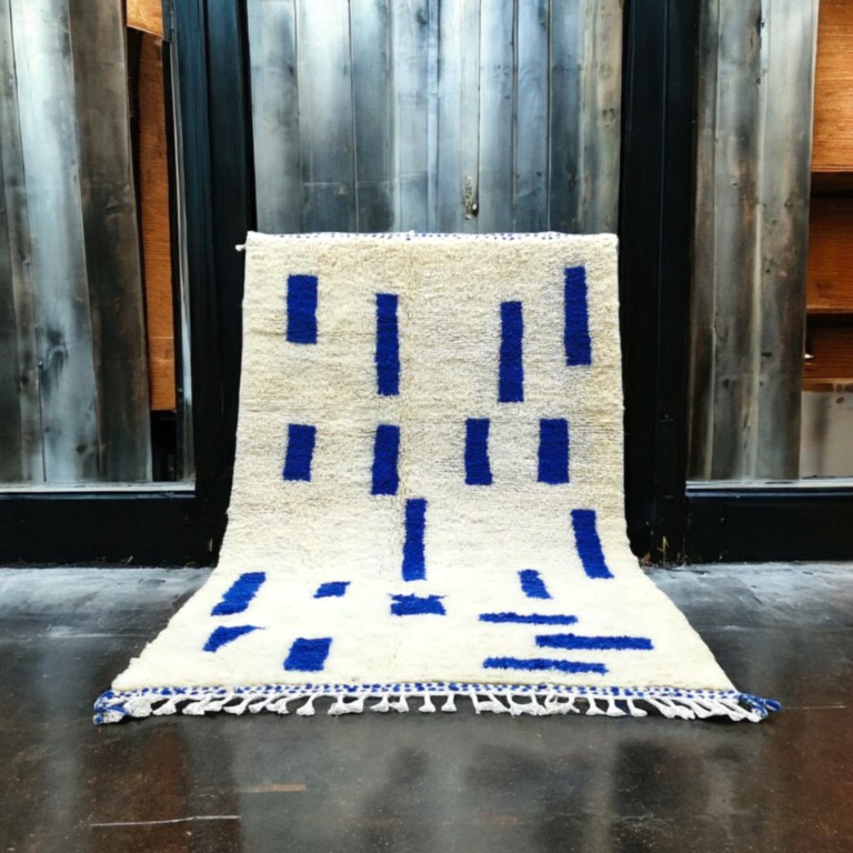 Moroccan-design-wool-blue-white-rug