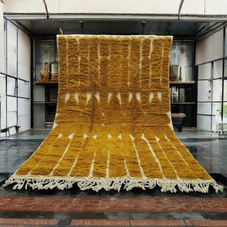 Traditional Moroccan designer rug in brown