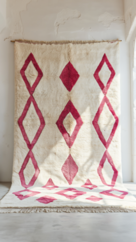 Tapis Marocain Geometrique Losanges Roses Tapis Marocain Geometrique Losanges Roses