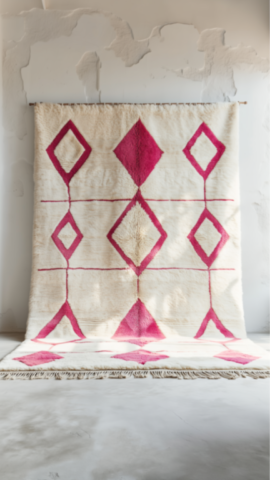 Moroccan Pink and White Rug for Wholesalers – Berber Style