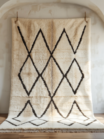 19-Black diamond Berber rug, Beni Ouarain or Mrirt quality 19-Black diamond Berber rug, Beni Ouarain or Mrirt quality