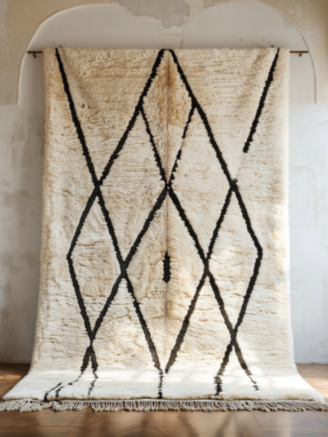 20-Black diamond Berber rug, Beni Ouarain or Mrirt quality 20-Black diamond Berber rug, Beni Ouarain or Mrirt quality