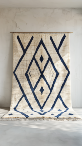 Beni Ouarain artisanal blue diamond