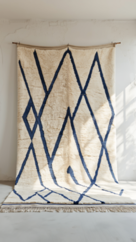 Berber blue diamond wool