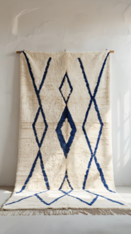 Blue Berber Wool Rug