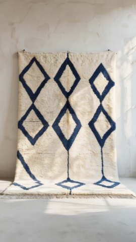 Beni Ouarain blanc et bleu