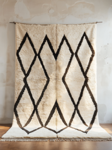 23-Black diamond Berber rug, Beni Ouarain or Mrirt quality 23-Black diamond Berber rug, Beni Ouarain or Mrirt quality