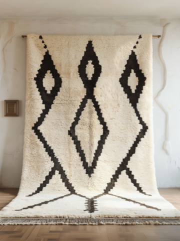 24-Black diamond Berber rug, Beni Ouarain or Mrirt quality 24-Black diamond Berber rug, Beni Ouarain or Mrirt quality