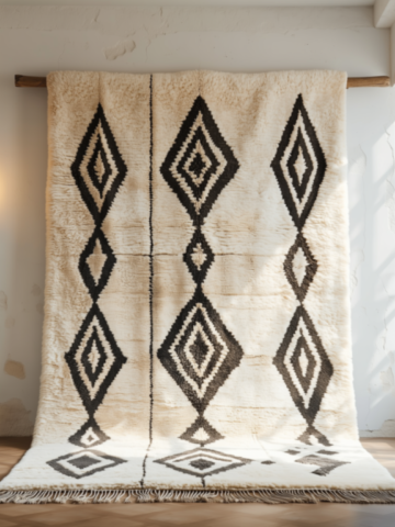 26-Black diamond Berber rug, Beni Ouarain or Mrirt quality 26-Black diamond Berber rug, Beni Ouarain or Mrirt quality