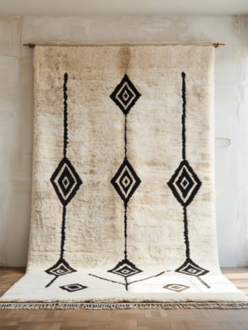 29-Black diamond Berber rug, Beni Ouarain or Mrirt quality 29-Black diamond Berber rug, Beni Ouarain or Mrirt quality