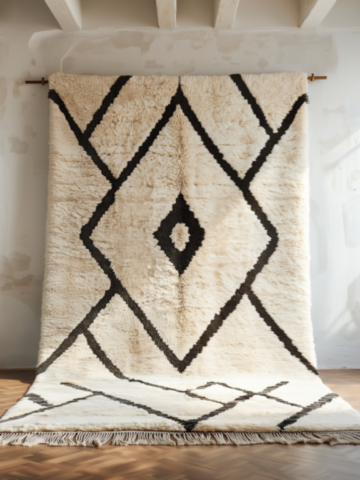 31C-Black diamond Berber rug, Beni Ouarain or Mrirt quality 31C-Black diamond Berber rug, Beni Ouarain or Mrirt quality