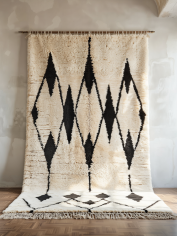 33C-Black diamond Berber rug, Beni Ouarain or Mrirt quality 33C-Black diamond Berber rug, Beni Ouarain or Mrirt quality