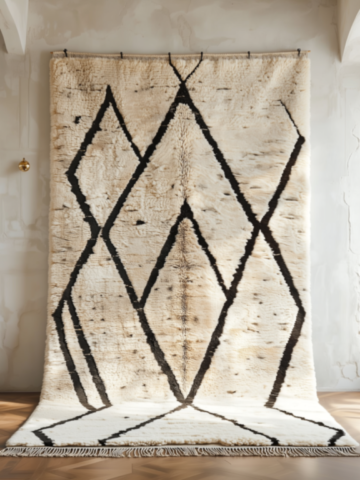 34C-Black diamond Berber rug, Beni Ouarain or Mrirt quality 34C-Black diamond Berber rug, Beni Ouarain or Mrirt quality