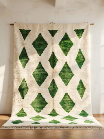 35C-Berber-Rug-Green-Losange 35C-Berber-Rug-Green-Losange