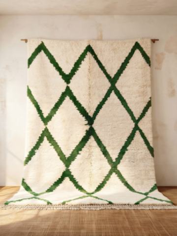 48C-Berber rug-diamond pattern-green 48C-Berber rug-diamond pattern-green