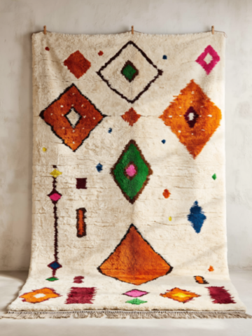 Tapis berbère coloré – Motifs traditionnels marocains Tapis berbère coloré – Motifs traditionnels marocains