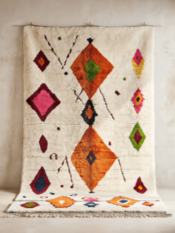 Tapis berbère multicolore – Décoration ethnique Tapis berbère multicolore – Décoration ethnique