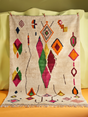 Tapis berbère multicolore – Style ethnique chic Tapis berbère multicolore – Style ethnique chic