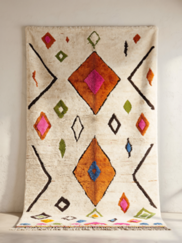 Tapis berbère coloré – Décoration bohème élégante Tapis berbère coloré – Décoration bohème élégante