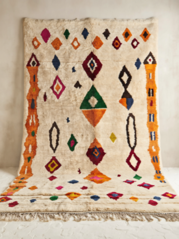 Tapis Azilal coloré – Tissage traditionnel berbère