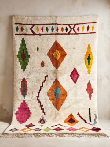 Tapis Azilal multicolore – Tapis marocain original