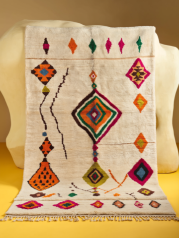 Tapis Azilal coloré – Création artisanale unique