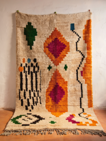 Tapis berbère Azilal coloré – Couleurs vibrantes