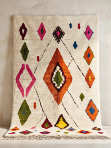 Tapis Azilal multicolore – Pièce d’art berbère