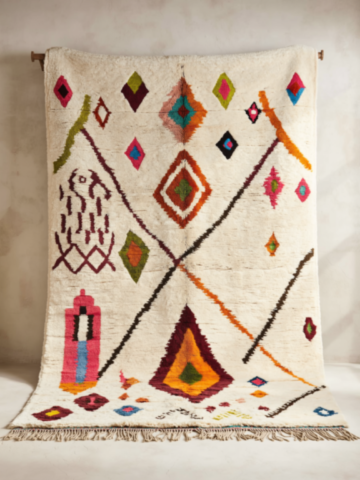 Tapis Azilal coloré – Tapis marocain haut de gamme