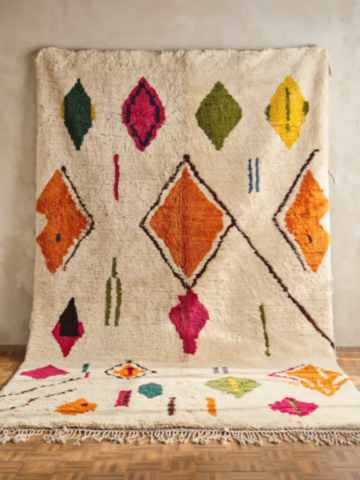 Tapis berbère Azilal coloré – Déco lumineuse