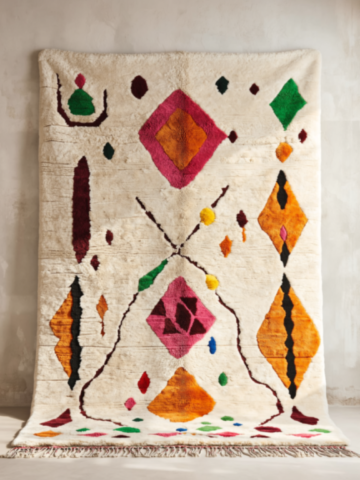 Tapis berbère Azilal coloré – Couleurs fortes