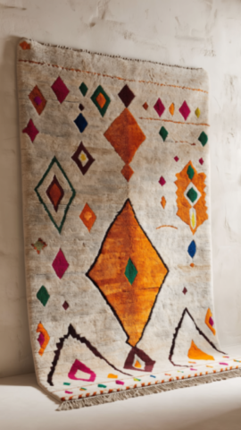 Tapis berbère Azilal coloré – Design authentique