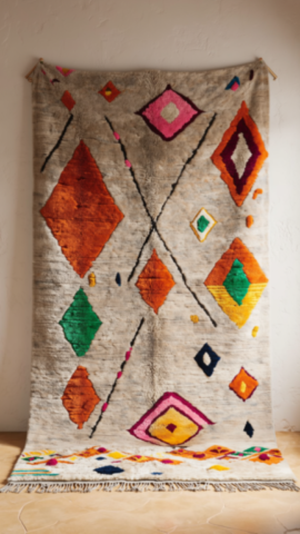 tapis Azilal design gris tendance 2026