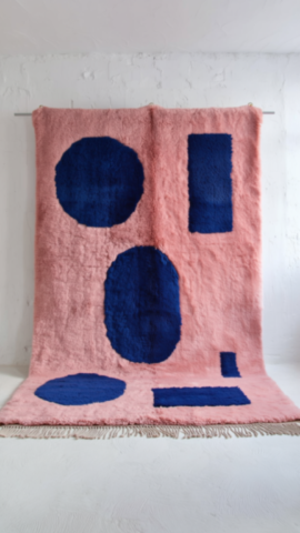 pink berbere rug with blue patterns - 16 pink berbere rug with blue patterns - 16