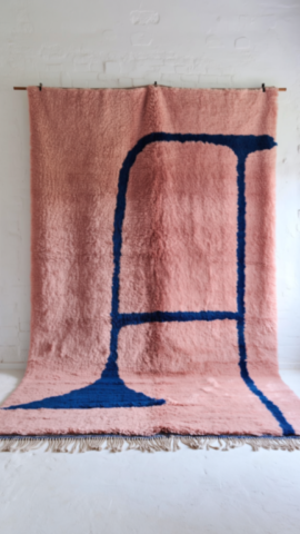 pink berbere rug with blue patterns - 4 pink berbere rug with blue patterns - 4