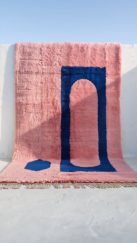 pink berbere rug with blue patterns - 5 pink berbere rug with blue patterns - 5
