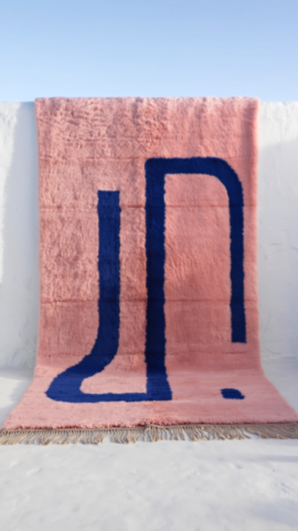 pink berbere rug with blue patterns - 7 pink berbere rug with blue patterns - 7