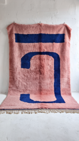 pink berbere rug with blue patterns - 8 pink berbere rug with blue patterns - 8
